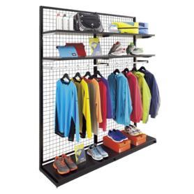 【什器セットまるごと購入】 SF強化型片面タイプ 幅90×高さ210cm ブラック 2連結セット