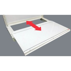 省スペース用什器セット(ホワイト) KZ用スライドベース棚 幅90cm用 ホワイト 奥行40cm用