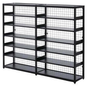 TR 天地板・棚5段セット 幅90cm 連結〔ストエキオリジナル〕