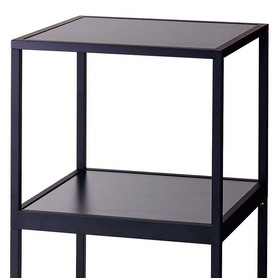 キャスター付き2段テーブル ブラック〔ストエキオリジナル〕