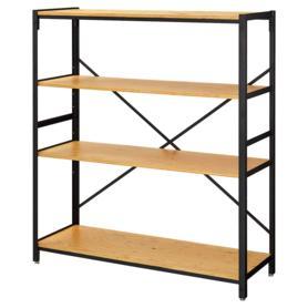 Lアングルシェルフラック 幅120cm 高さ135cm 4段〔ストエキオリジナル〕