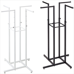 2WAYハンガー 角パイプ 直角 ホワイト ［ストエキオリジナル］