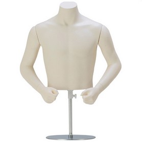 紳士M　卓上システムトルソー アイボリー塗装 腕付