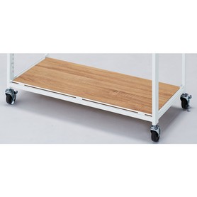 ハコマルシェホワイト ワゴン用追加棚 幅90cmタイプ 木棚ラスティック柄〔ストエキオリジナル〕