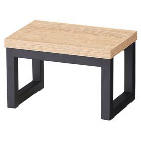 スチール脚コの字ラック ラスティック柄×黒脚 幅30cm ［ストエキ