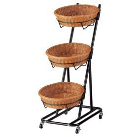 美品】オルネコ オリジナル・スタンドバスケット 天然素材