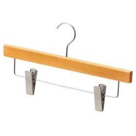 木製ボトムハンガー ナチュラル 下型クリップ付き(メープル)〔ストエキオリジナル〕