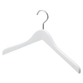 木製ハンガー【10本】 ホワイト屈折型(メープル)〔ストエキオリジナル〕