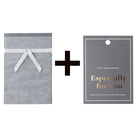 ヘッズ 不織布リボン付きギフトバッグ グレー タグセット