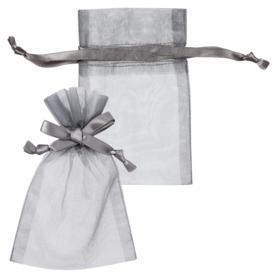 【10枚】ヘッズ オーガンジーギフトバッグ グレー