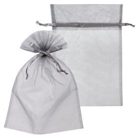 【10枚】ヘッズ オーガンジーギフトバッグ グレー