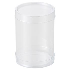 【10個】円筒クリアケース かぶせ式 PVC