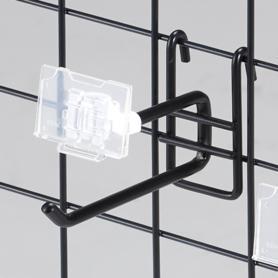 ネット用2段フック(直径6mm) 黒〔ストエキオリジナル〕