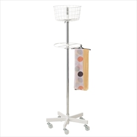 回転ハンガースタンド リング小・カゴセット〔ストエキオリジナル〕