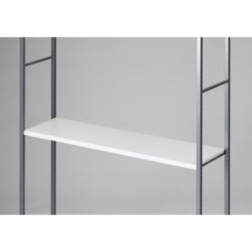 中間棚セット 奥行35cm・幅120cm ラテラル・ロコ グレー/スチールクリア用〔ストエキオリジナル〕