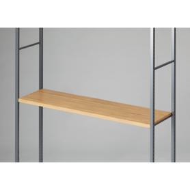 中間棚セット 奥行35cm・幅120cm ラテラル・ロコ グレー/スチールクリア用〔ストエキオリジナル〕