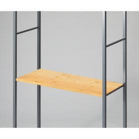 中間棚セット 奥行40cm・幅90cm ラテラル・ロコ グレー/スチールクリア用〔ストエキオリジナル〕