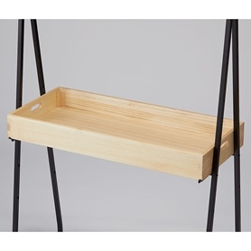 幅90×奥行40cmマルシェ簡易フレーム用トレー棚ナチュラル ブラック用〔ストエキオリジナル〕