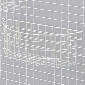 ネット用半円カゴ シート付き ホワイト〔ストエキオリジナル〕