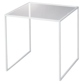 ホワイト脚ショーテーブル エクリュ 幅108×奥行45×高さ57.6cm