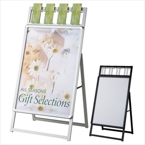 パンフレット差し付き フロントオープンポスタースタンドA1(片面仕様)〔ストエキオリジナル〕