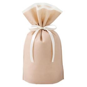 【10枚】不織布リボン付きギフトバッグ コルク