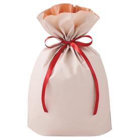 【20枚】梨地リボン付きギフトバッグ ベージュ