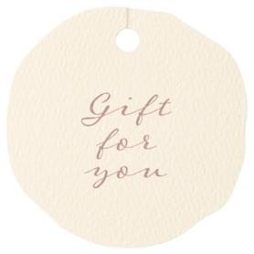 【50枚】シンプルギフトタグ ナチュラル