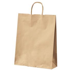 HEIKO チャームバッグ 手提げ紙袋 丸ひも ローコストタイプ 茶無地