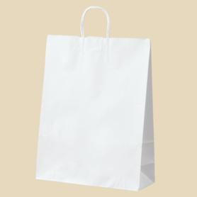 手提げ紙袋 丸ひも ローコストタイプ 白無地(HEIKO チャームバッグ)