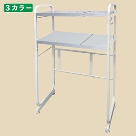 伸縮式キッチンペールラック 2段