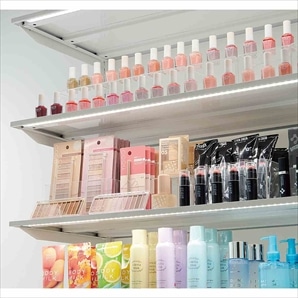 高演色性 スリムフラット棚下照明 ラインコンセント用コード一体型タイプ(マグネット付き)