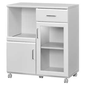 スライド棚付カウンターワゴン 幅75cm