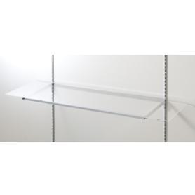 透明アクリル棚セット幅120cm オーバーハングタイプ〔ストエキオリジナル〕