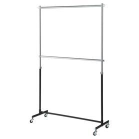 重量用2段ハンガーラック ブラック〔ストエキオリジナル〕