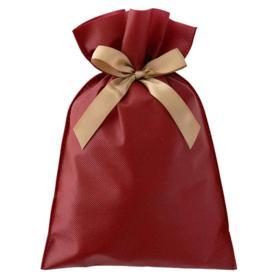不織布リボン付きギフトバッグ シックカラー ワイン
