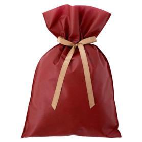 不織布リボン付きギフトバッグ シックカラー ワイン