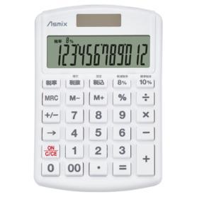 軽減税率対応電卓 12桁 抗菌タイプ