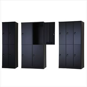 扉タイプハンガーパイプ式 ダイヤル錠 マットブラック(RLKシリーズ)