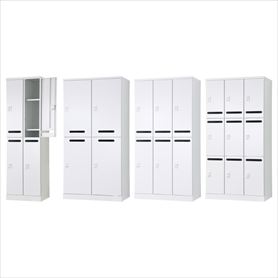 メール開口タイプ可動棚式 ダイヤル錠 ホワイト(RLKシリーズ)