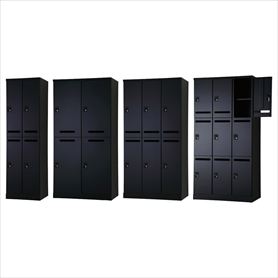 メール開口タイプ可動棚式 ダイヤル錠 マットブラック(RLKシリーズ)