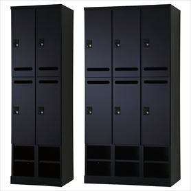 メール開口・下段オープンタイプ可動棚式 ダイヤル錠 マットブラック(RLKシリーズ)