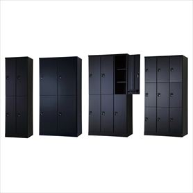 扉タイプ可動棚式 ダイヤル錠 マットブラック(RLKシリーズ)