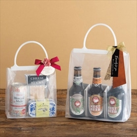 【20枚】 ハンドル付クリアギフトバッグ(無地)