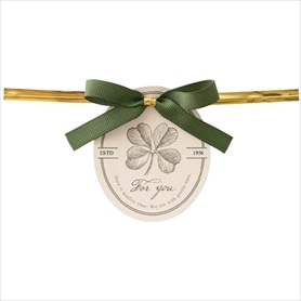 【10個】 リボン付きワイヤータイ ナチュラルプランツ