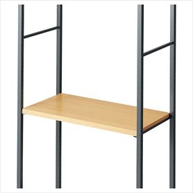 中間棚セット 奥行40cmタイプ 幅75cm ラテラル・ロコ グレー/スチールクリア用〔ストエキオリジナル〕