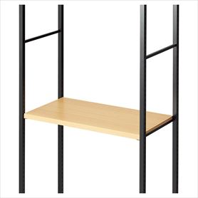 中間棚セット 奥行40cmタイプ 幅75cm ラテラル・ロコ ブラック用〔ストエキオリジナル〕