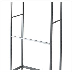 スリット直付け角バーハンガー 幅75cmクロームラテラル・ロコ用〔ストエキオリジナル〕