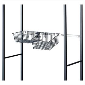 角バー用ネットカゴ 2WAYタイプ(水平/傾斜)〔ストエキオリジナル〕