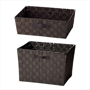 カラーバスケット ブラウン 幅38×奥行26cm